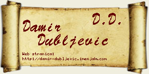 Damir Dubljević vizit kartica